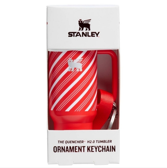 Stanley Ornament Keychain Tumbler Candy Cane Twist Target Christmas 2025 - Picture 3 of 6